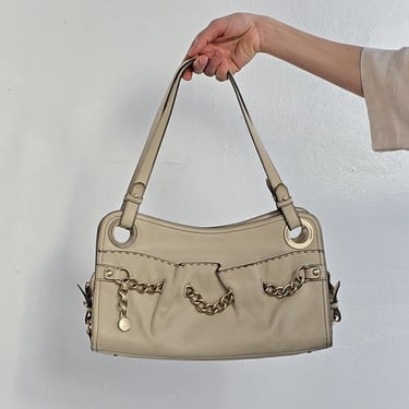 Lancel Bone Leather Chained Shoulderbag