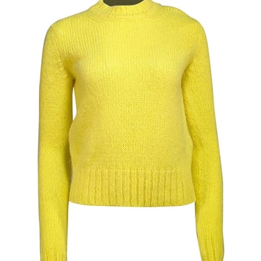 Ba&sh - Neon Yellow Mohair Blend Sweater Sz 4