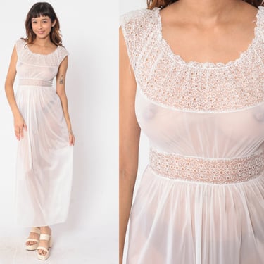 Nuisette Vintage Satin Et Dentelle - Années 70/80, Taille S/M, écru, Neuve Avec étiquettes