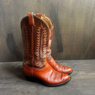 Tony Lama Burnt Orange Leather Boots