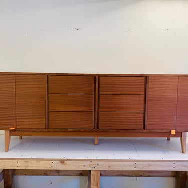 NEW Hand Built Mid Century Style 84" Buffet / Credenza / TV Stand / Dresser in Mahogany - Custom Sizing Available! 