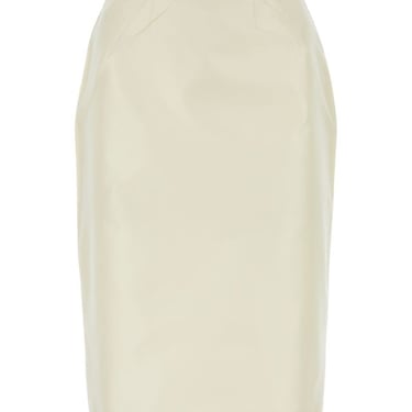 Prada Woman Ivory Faille Skirt