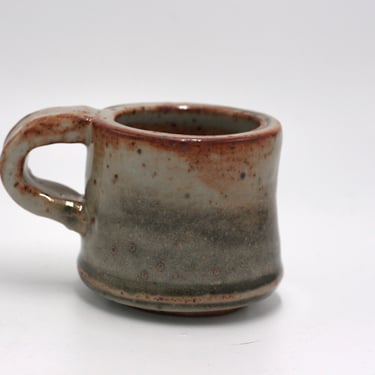 vintage stoneware hand thrown coffee mug 