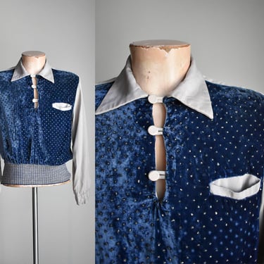 1950s Mens Campus Velvet Pullover Shirt | Milk & Ice | Baltimore, MD