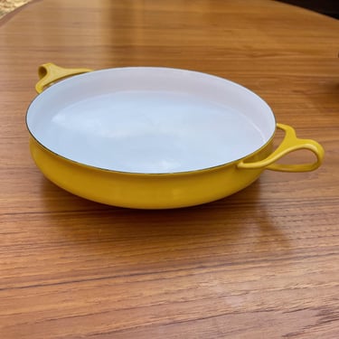 Yellow Dansk Paella Pan Lemon Mellow Serving Vessel Vintage Mid-Century Modern Quistgaard Danish Kobenstyle Cabinmodern 