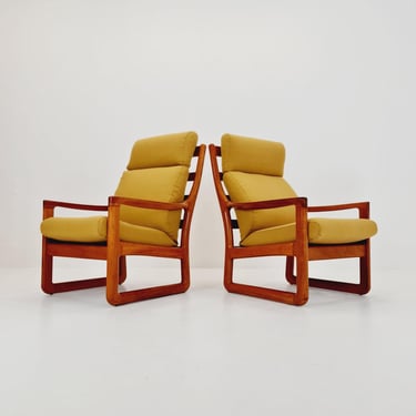 Mid century teak easy lounge chairs by Johannes Andersen for Silkeborg, 1960s 