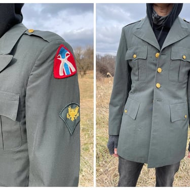 US ARMY 1960’s Vietnam era uniform jacket | men’s military dress coat, Christmas gift, 39L 