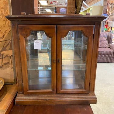 Small Display Cabinet with Glass Shelves and Lighting