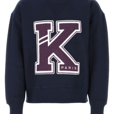 Kenzo Men Midnight Blue Cotton Varsity Sweatshirt