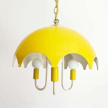 Yellow Umbrella Chandelier 