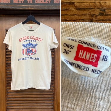 Vintage 1960’s Soap Box Derby Jaycees Chevy Car Dealer Cotton Hanes T-Shirt, 60’s Tee Shirt, Vintage Clothing 