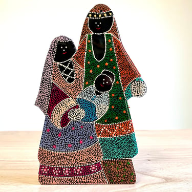Vintage Hand Made African Nativity Box 