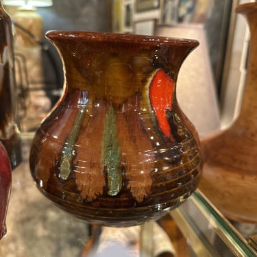 Signed Dryden Drip Glaze Vase