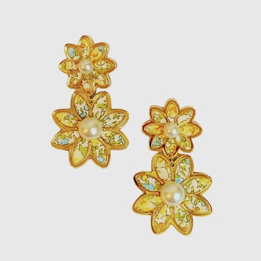Sample Sale Yellow Floral Daisy Earrings