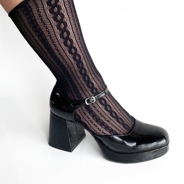 Black Lace Mesh Socks