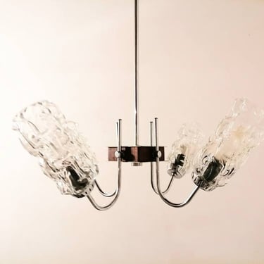 Vintage Ceiling Lamp / Vintage Lightning/ Four Arm Chandelier / Hanging Light/ Retro Ceiling Light/ Pendant Light / 70s /Yugoslavia 