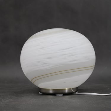 1980s Glass Globe Table Lamp, Italy 