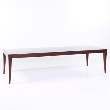 Bill Sofield for Baker Furniture Modern Walnut Expanding Dining Table with 2 Leaves 