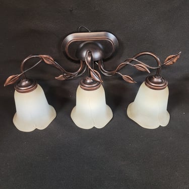Three Light Wall Sconce with Glass Shades