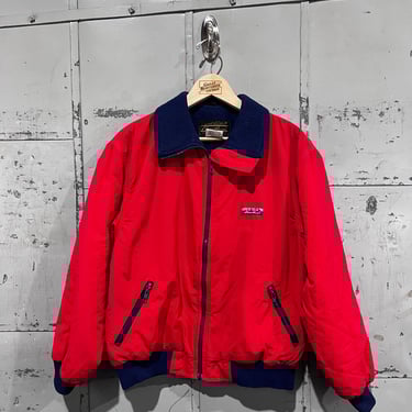 Vintage 80s Eddie Bauer Two Pocket Outdoors Casual fleece  Essential Navy Zip Up windbreaker Jacket women's medium 