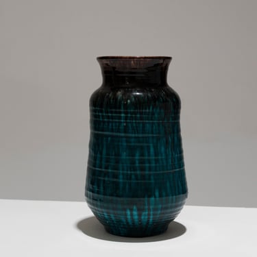 VASE EN FAÏENCE À "COULURES", ACCOLAY, 1950s