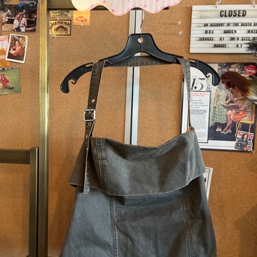 2000s Brown Denim Halter Top