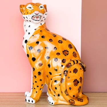 Large Fierce Ceramic Leopard