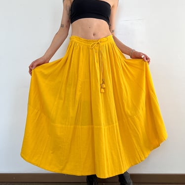 Sunny Gauze Midi Skirt (L)