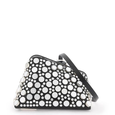 The Attico Mini Midnight Clutch With Mirrored Studs Women