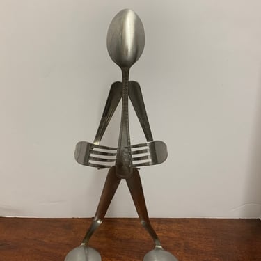 Vintage Silverware Sculpture 