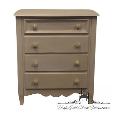 BASSETT FURNITURE Country French Farmhouse Style 36" White Painted Low Chest 5147-0250 