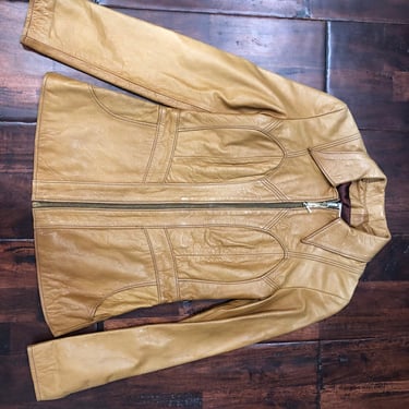 East West Musical Instruments Leather Jacket Coat 70s 1970s San Francisco California Hippy Hippie Festival Coachella Woodstock Retro 