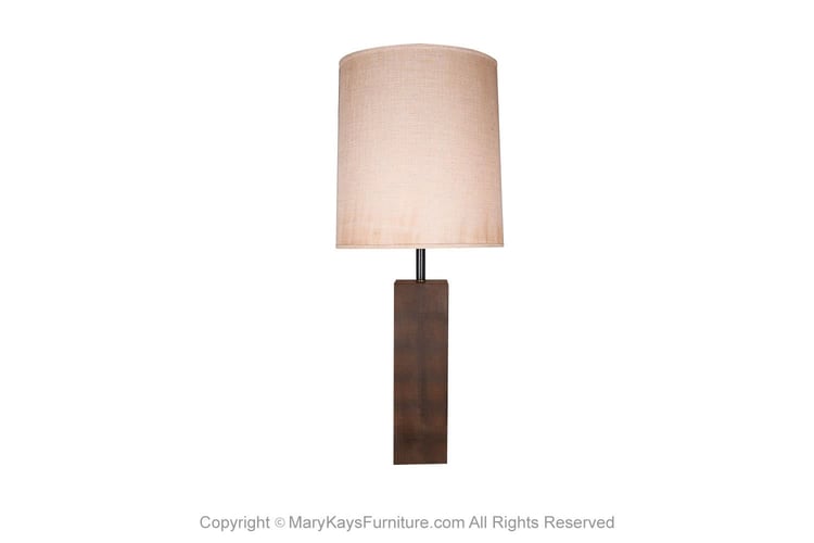 Mid Century Modern Large Block Table Lamp Milo Baughman Style 