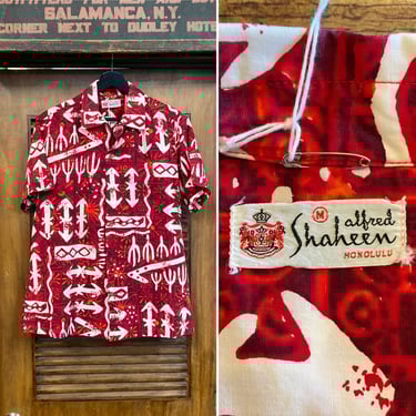 Shaheen's of Honolulu vintage 40s/50s cotton aloha shirt Shaheen's of Honolulu vintage 40s/50s cotton aloha shirt