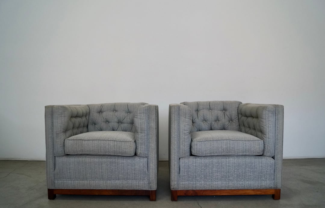 Pair of 1960's Midcentury Modern Lounge Chairs Cyclic Furniture