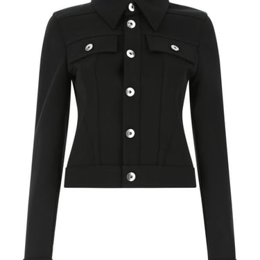 Bottega Veneta Woman Black Stretch Wool Blend Jacket