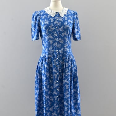 Vintage 90s Blue Dress