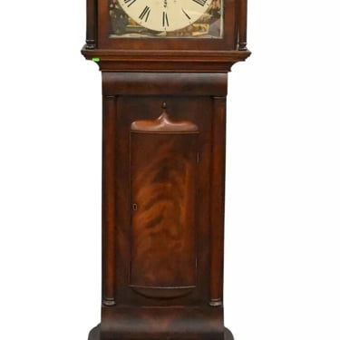 Antique Wall Clock, Tall Case, Grandfat., Scottish Mahogany Clock, Marked 1810!