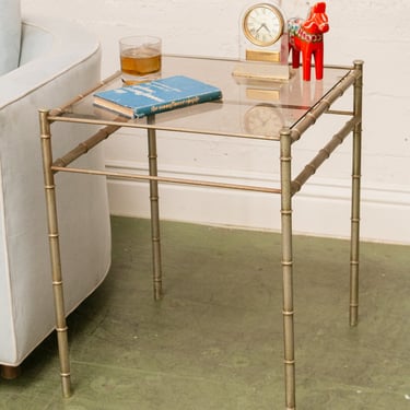 Bamboo Mid Century End Table