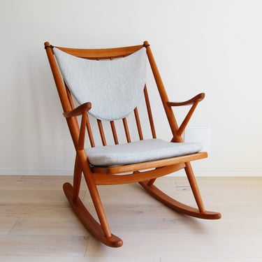 Danish Modern Teak Rocking Chair Jesper Made in Denmark 
