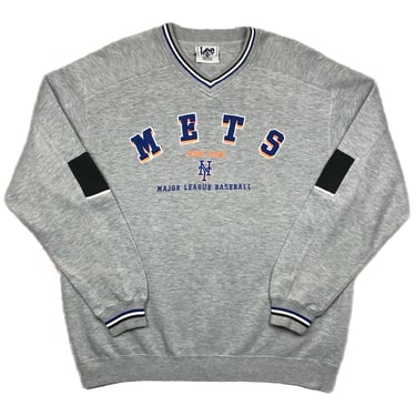 Vintage 90s Lee Sport New York Mets Baseball Cut & Sewn MLB Crewneck Sweatshirt Pullover Size Large/XL 