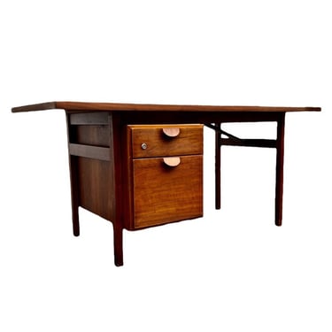 Free Shipping Within Continental US - Fantastic Vintage Mid Century Modern Executive Walnut Desk By Jens Risom 