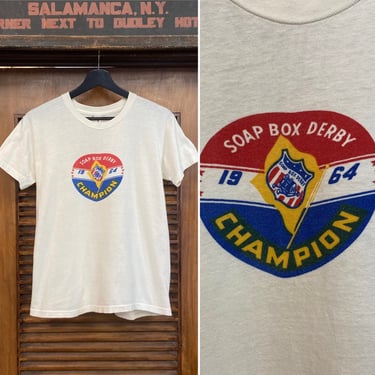 Vintage 1960’s Soap Box Derby Champion 1964 Cotton T-Shirt, 60’s Tee Shirt, Vintage Clothing 