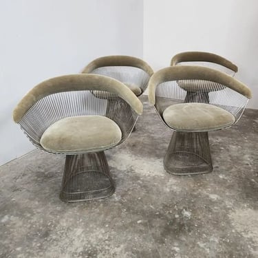 Set of 4 Warren Platner Chairs for Knoll (Please Read Shipping Info in Description) 