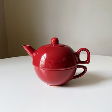 Individual Teapot with Matching Cup 