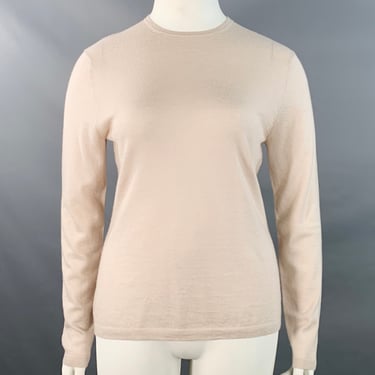 NEIMAN MARCUS Size XL Beige Cashmere Long Sleeve Pullover