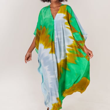The Cleo Caftan | Seafoam Tie Dye