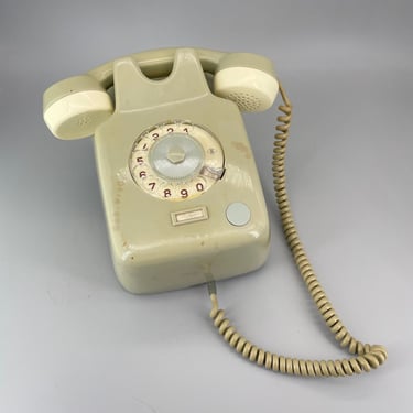 1960s TN Wall Rotary Telephone Prop European Vintage Mid-Century 