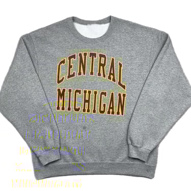 Vintage 90s Central Michigan University Chippewa Collegiate Crewneck Sweatshirt Pullover Size Large 