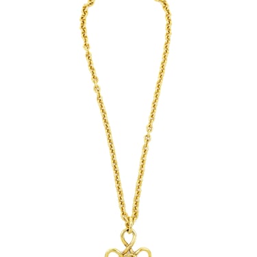 1993 Chanel Coco Cross Pendant Necklace